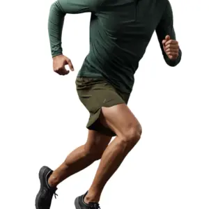 Men’s Running Sportswear Set – Long Sleeve Top & Shorts (2PCS)